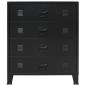 Preview: Schubladenschrank Metall Industrie-Stil 78 x 40 x 93 cm Schwarz