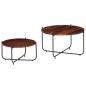 Preview: 2-tlg. Couchtisch-Set Massivholz Palisander 60x35 cm