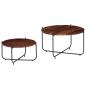 Preview: 2-tlg. Couchtisch-Set Massivholz Palisander 60x35 cm