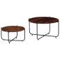 Preview: 2-tlg. Couchtisch-Set Massivholz Akazie 60x35 cm