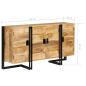 Preview: Sideboard Massivholz Mango 150x40x80 cm