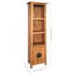 Preview: Bad-Hochschrank Massivholz Kiefer 48x32x170 cm