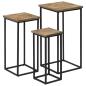 Preview: Beistelltisch-Set 3-tlg. Recyceltes Teak