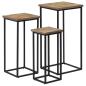 Preview: Beistelltisch-Set 3-tlg. Recyceltes Teak