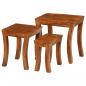 Preview: 3-tlg. Satztisch-Set Massivholz Akazie 50x35x50 cm Braun
