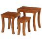 Preview: 3-tlg. Satztisch-Set Massivholz Akazie 50x35x50 cm Braun