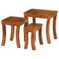 Preview: 3-tlg. Satztisch-Set Massivholz Akazie 50x35x50 cm Braun