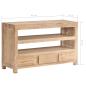 Preview: TV-Schrank Massivholz Akazie 90x30x55 cm Hellbraun