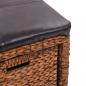Preview: Sitzbank mit 2 Körben Seegras 71×40×42 cm Braun