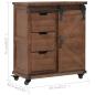 Preview: Sideboard Massivholz Tanne 64x33,5x75 cm Braun
