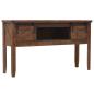 Preview: Konsolentisch Tannenholz Massiv 131x35,5x75 cm Braun