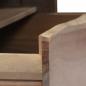 Preview: Couchtisch Massivholz Akazie Naturkanten 90x50x40 cm Grau