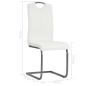 Preview: Freischwinger 2 Stk. Weiß Kunstleder