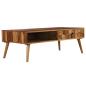 Preview: Couchtisch Massivholz Palisander Honigbraun 110x50x37 cm