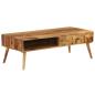 Preview: Couchtisch Massivholz Palisander Honigbraun 110x50x37 cm