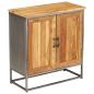 Preview: Sideboard Recyceltes Teakholz und Stahl 65x30x70 cm