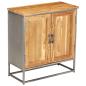 Preview: Sideboard Recyceltes Teakholz und Stahl 65x30x70 cm