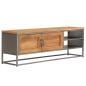 Preview: TV-Schrank Recyceltes Teakholz und Stahl 120x30x40 cm