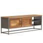 Preview: TV-Schrank Recyceltes Teakholz und Stahl 120x30x40 cm