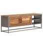 Preview: TV-Schrank Recyceltes Teakholz und Stahl 120x30x40 cm