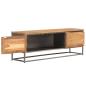 Preview: TV-Schrank Recyceltes Teakholz und Stahl 120x30x40 cm