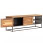 Preview: TV-Schrank Recyceltes Teakholz und Stahl 120x30x40 cm