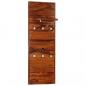 Preview: Wandgarderobe Massivholz 118×40 cm
