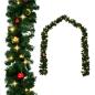 Preview: Weihnachtsgirlande Geschmückt mit Kugeln und LED-Lichtern 20 m