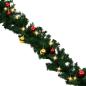 Preview: Weihnachtsgirlande Geschmückt mit Kugeln und LED-Lichtern 20 m