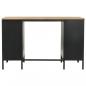 Preview: Schreibtisch mit Ständer Tannenholz Massiv und Stahl 120x50x76 cm