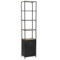 Preview: ARDEBO.de - Bücherregal Massivholz Tanne und Stahl 40,5x32,5x180 cm