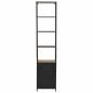 Preview: Bücherregal Massivholz Tanne und Stahl 40,5x32,5x180 cm
