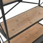 Preview: Bücherregal Massivholz Tanne und Stahl 80x32,5x180 cm