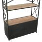 Preview: Bücherregal Massivholz Tanne und Stahl 80x32,5x180 cm
