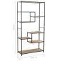 Preview: Bücherregal Massivholz Tanne und Stahl 90,5x35x180 cm