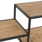 Preview: Bücherregal Massivholz Tanne und Stahl 90,5x35x180 cm