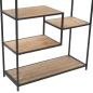 Preview: Bücherregal Massivholz Tanne und Stahl 90,5x35x180 cm