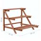 Preview: 3-Tier Pflanzenständer Zedernholz 48x45x40 cm