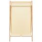 Preview: Wäschekorb Zedernholz und Stoff Beige 42x41x64 cm