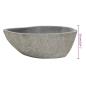 Preview: Waschtischunterschrank Teak Massiv mit Flussstein Waschbecken