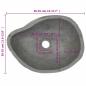 Preview: Waschtischunterschrank Teak Massiv mit Flussstein Waschbecken