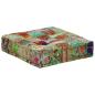 Preview: Pouf Flickwerk Quadrat Baumwolle Handgefertigt 50×50×12 cm Grün