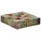 Preview: Pouf Flickwerk Quadrat Baumwolle Handgefertigt 50×50×12 cm Grün