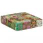 Preview: Pouf Flickwerk Quadrat Baumwolle Handgefertigt 50×50×12 cm Grün