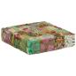 Preview: Pouf Flickwerk Quadrat Baumwolle Handgefertigt 50×50×12 cm Grün