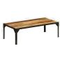 Preview: Couchtisch Raues Massives Mangoholz und Stahl 110 cm