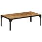 Preview: Couchtisch Raues Massives Mangoholz und Stahl 110 cm