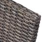 Preview: Esszimmerstühle 2 Stk. Braun Kubu Rattan und Mango Holz