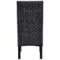 Preview: Esszimmerstühle 2 Stk. Schwarz Kubu Rattan und Mango Holz