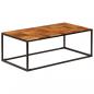 Preview: Couchtisch 110 x 60 x 40 cm Massivholz Akazie und Stahl